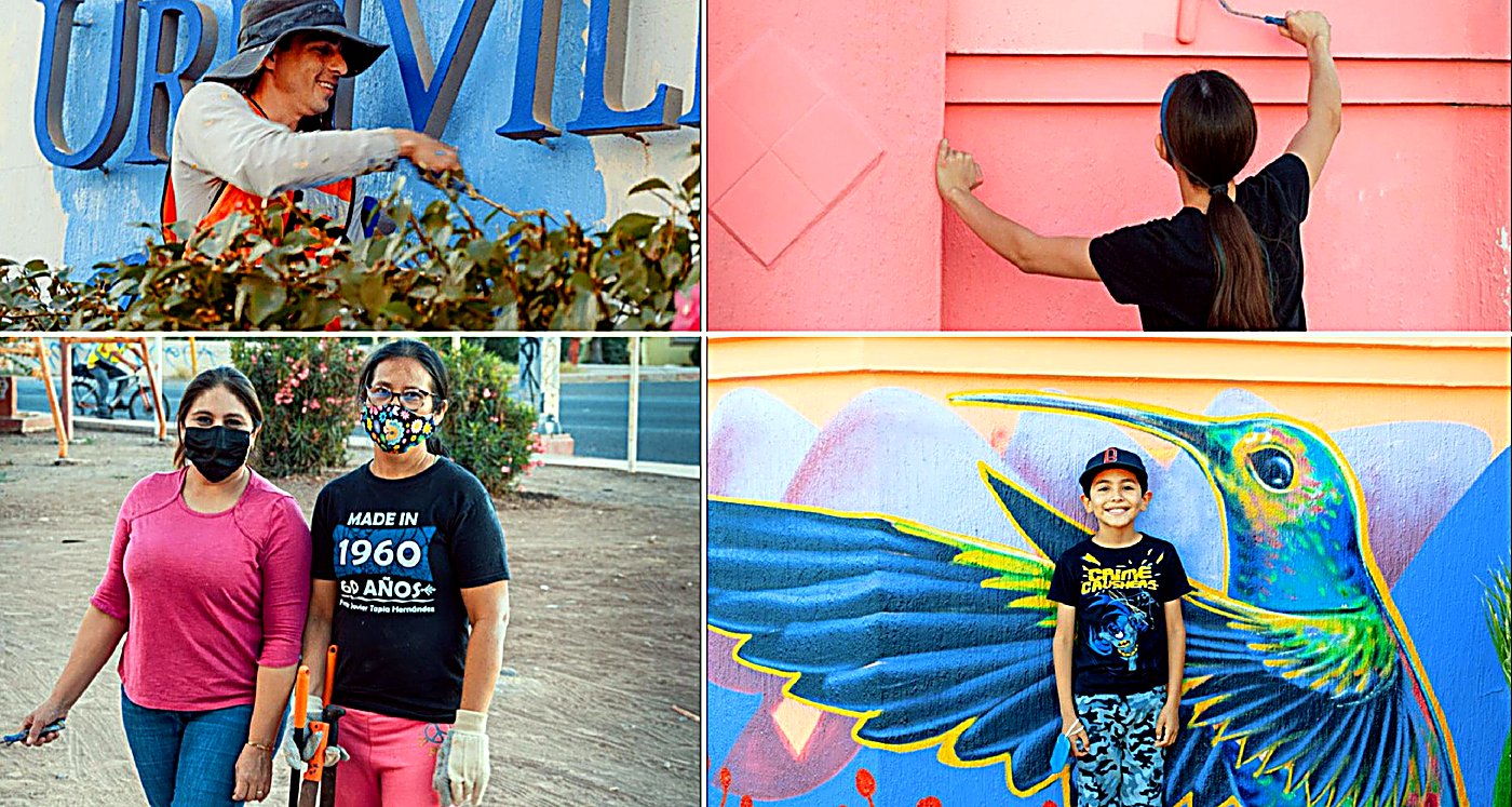 Mural colibr&iacute; &mdash; Obreg&oacute;n