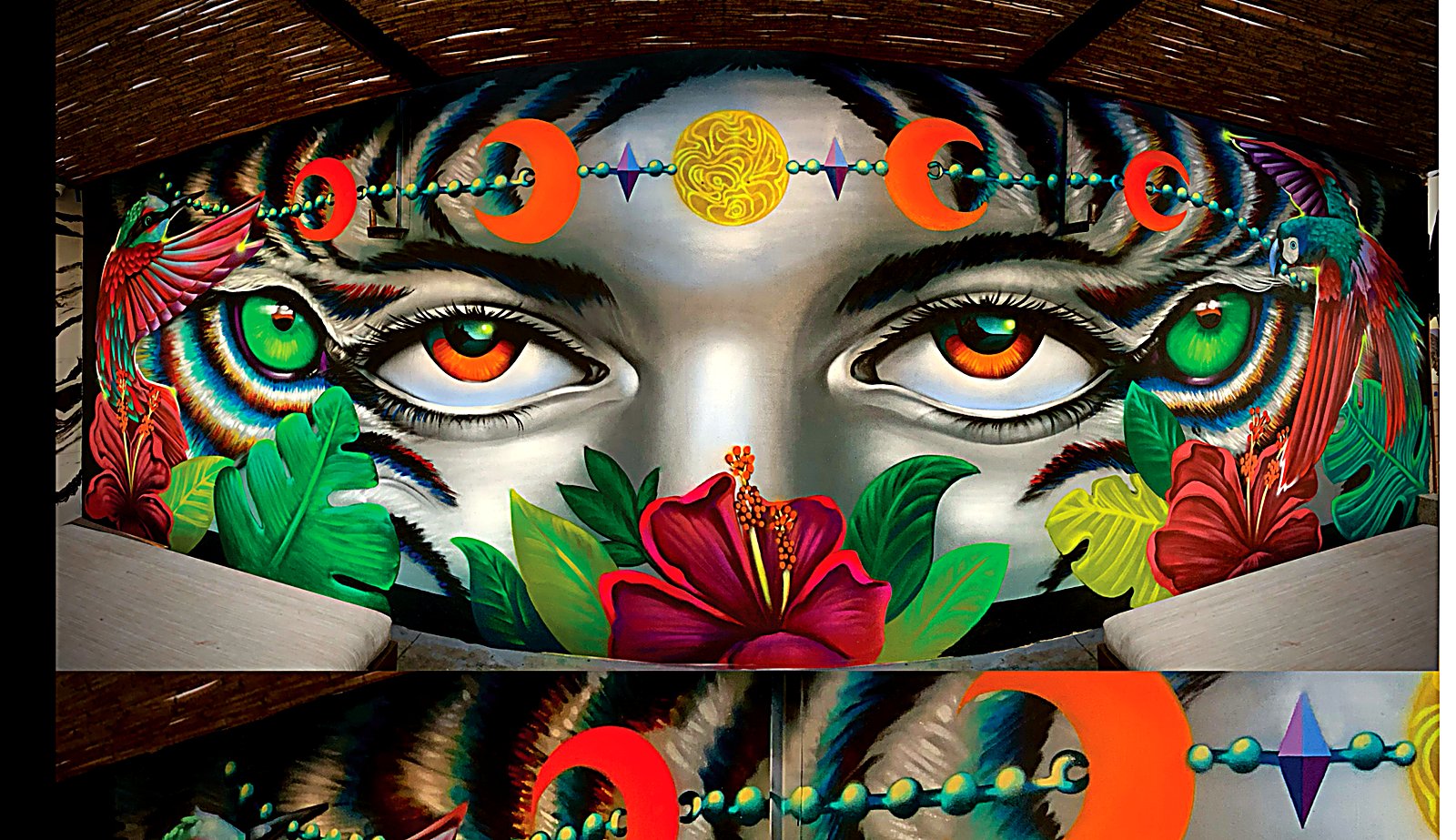 Mural Felina &mdash; Malukas Beach Club, San Carlos